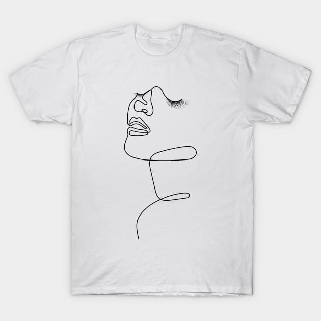 Inner Beauty | One Line Drawing | One Line Art | Minimal | Minimalist T-Shirt by One Line Artist